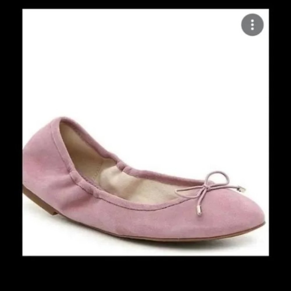 Essex Lane Light Pink Suede Leather Ballet Flats, Size 8, Brand New